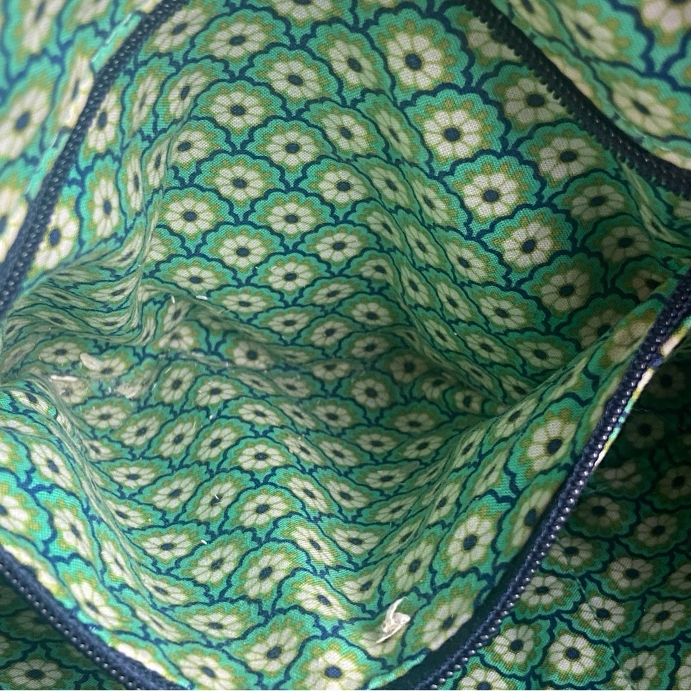 Vera Bradley Rhythm & Blues Saddle Up Crossbody Bag Womens Blue Green Quilted - Picture 7 of 16